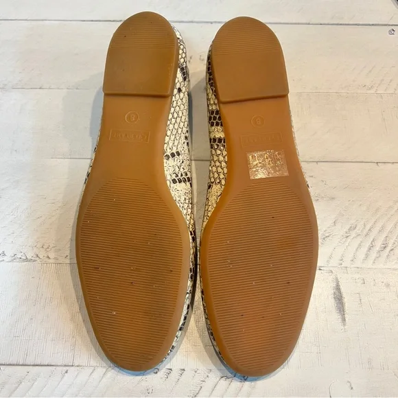 Everlane The Day Glove Snakeskin Patterned Ballet Flats Made in Italy Size 8 - Picture 3 of 10